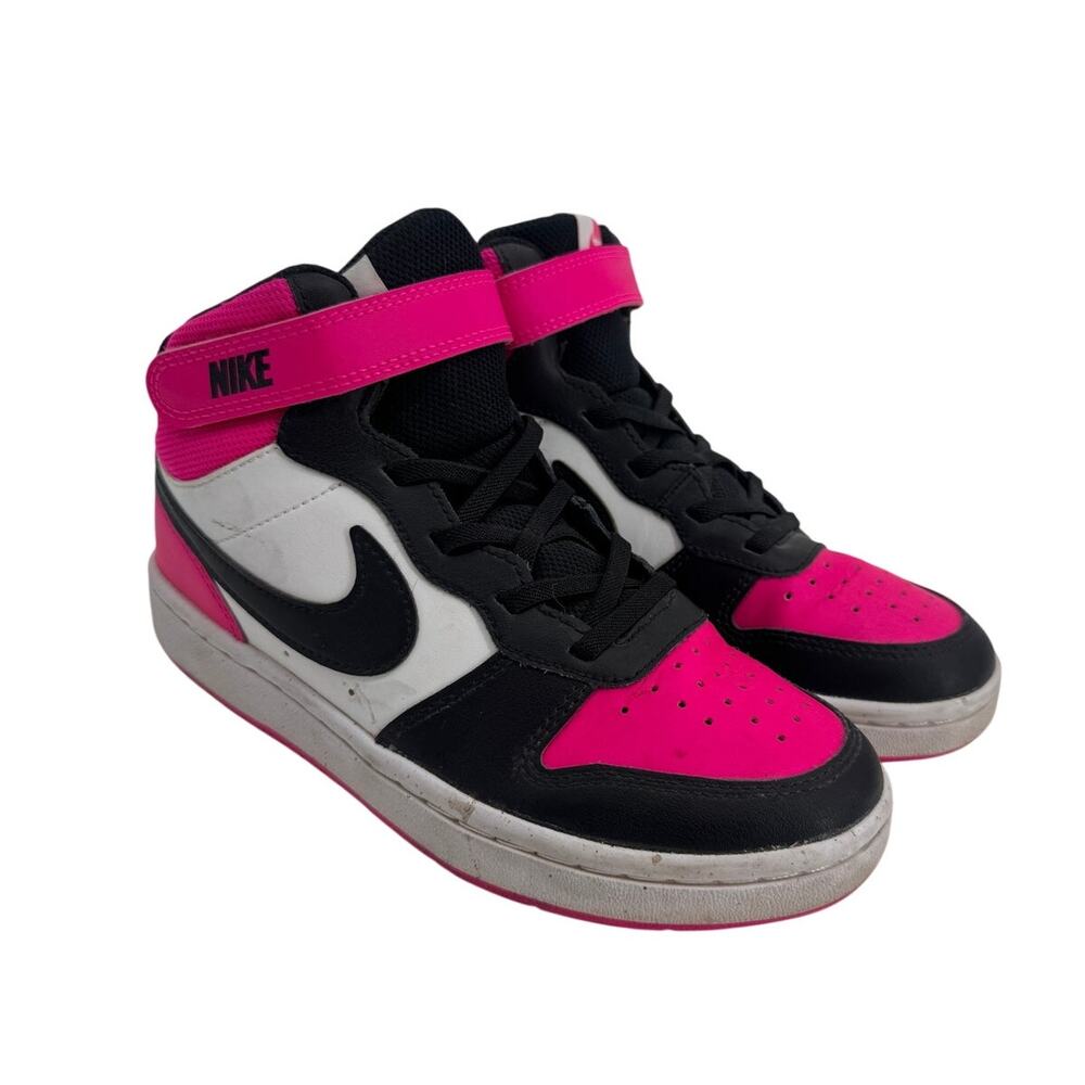 Nike Court Borough Mid 2 Sneakers Size 3 Pink Kids Classic Casual High Top Shoes
